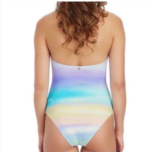Radio Fiji Santa Monica Cayo Halter One Piece Swimsuit Size Medium - Picture 2 of 2